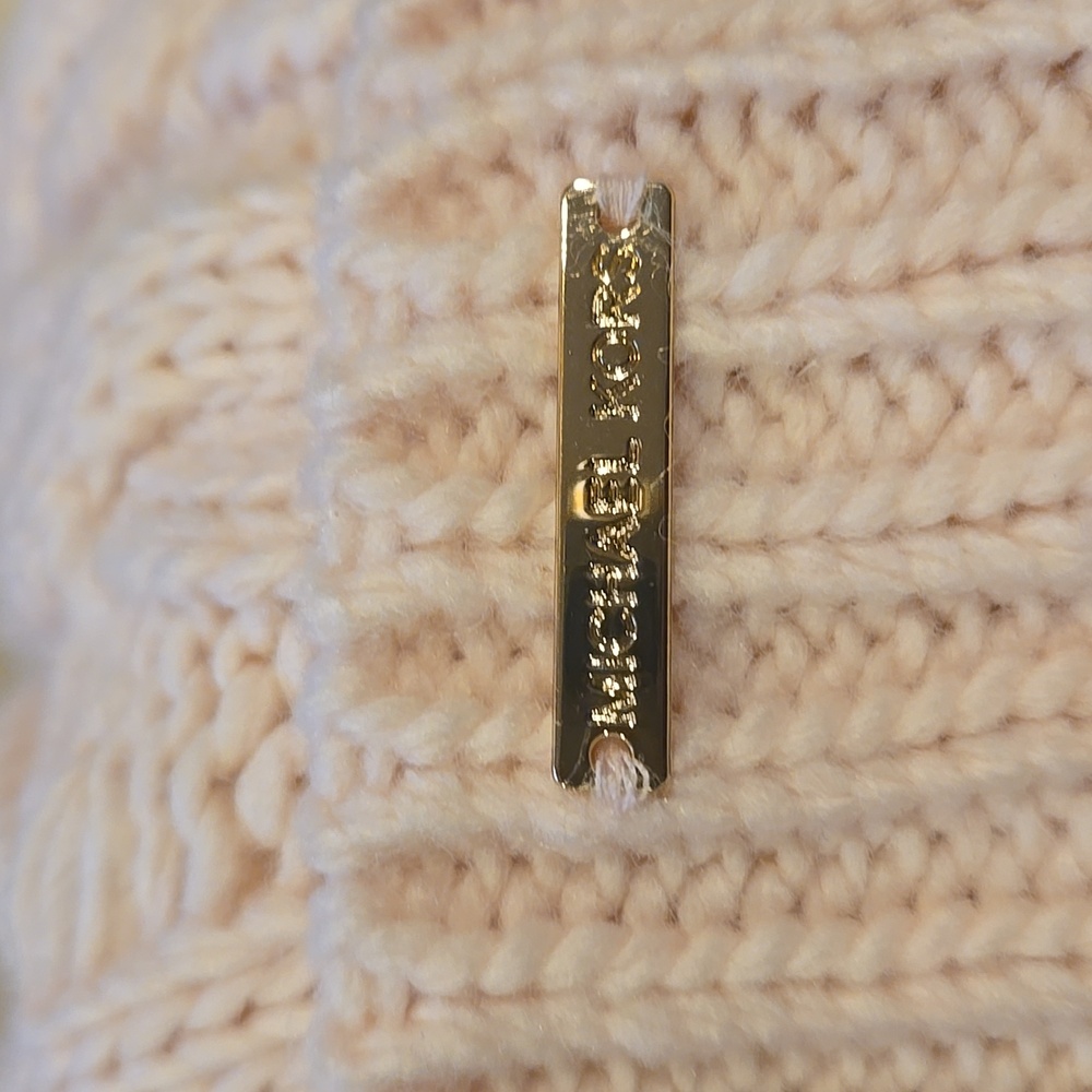 MICHAEL Michael Kors Pale Pink Cable Knit Beanie - Picture 2 of 6